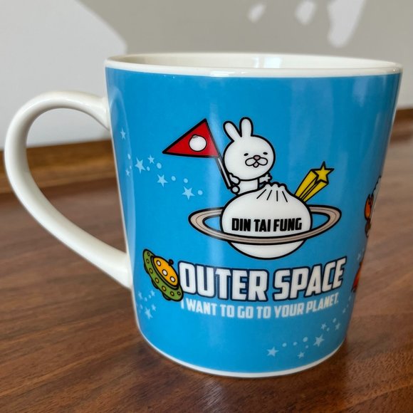 Din Tai Fung Bao Bao Family "Outer Space" Mug Taiwan | Rocket Ship Coffee Cup - Picture 1 of 11